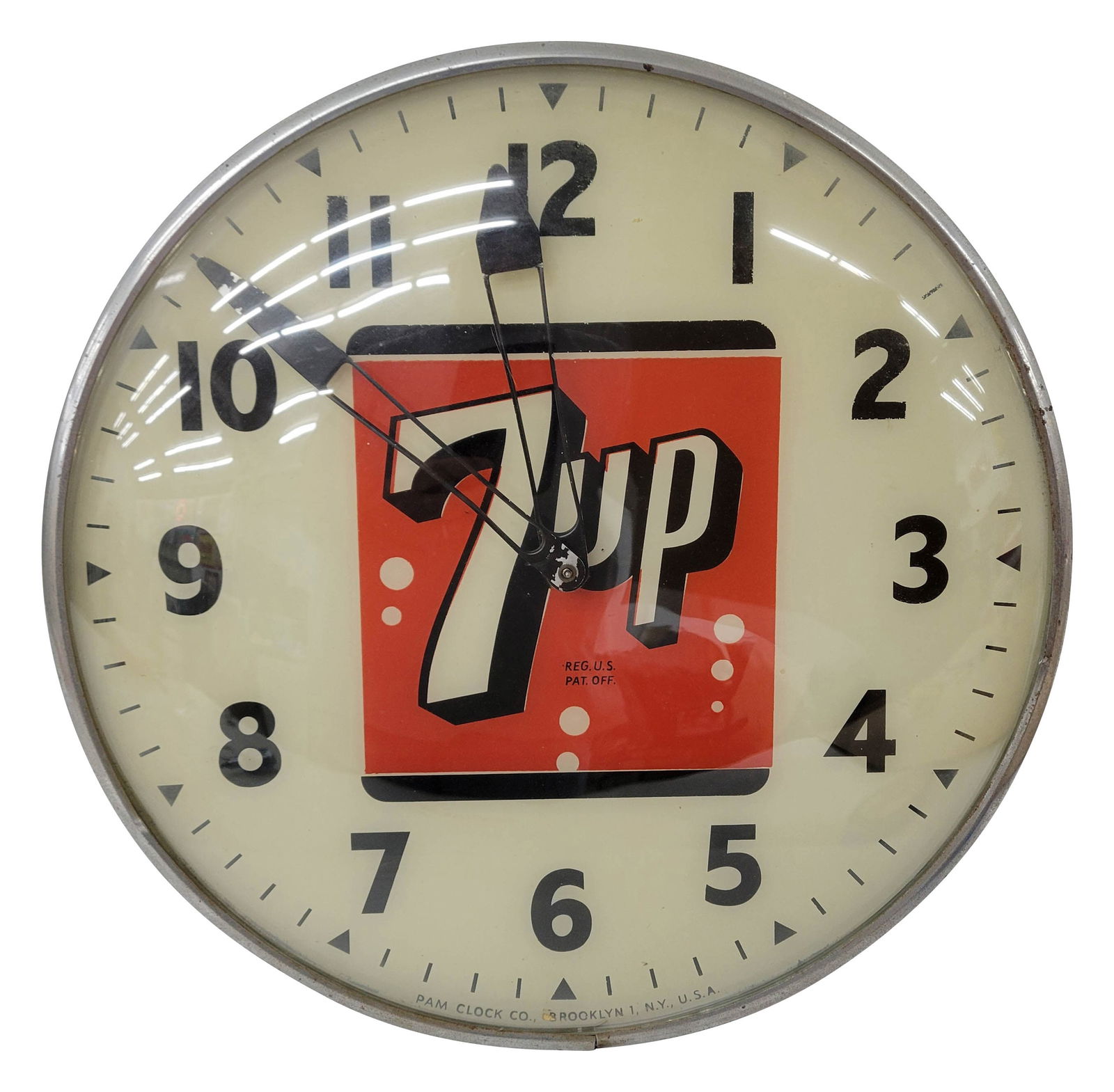 7 Up Pam Advertising Clock (1 of 4)