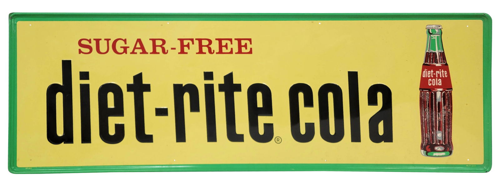Sugar Free Diet Rite Cola Embossed Single Sided Tin Sign (1 of 2)