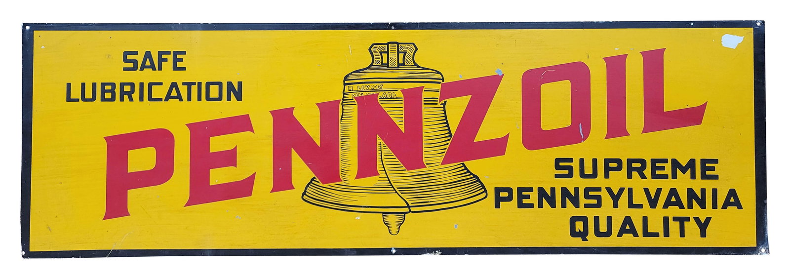 Pennzoil Safe Lubrication Single Sided Tin Sign (1 of 2)