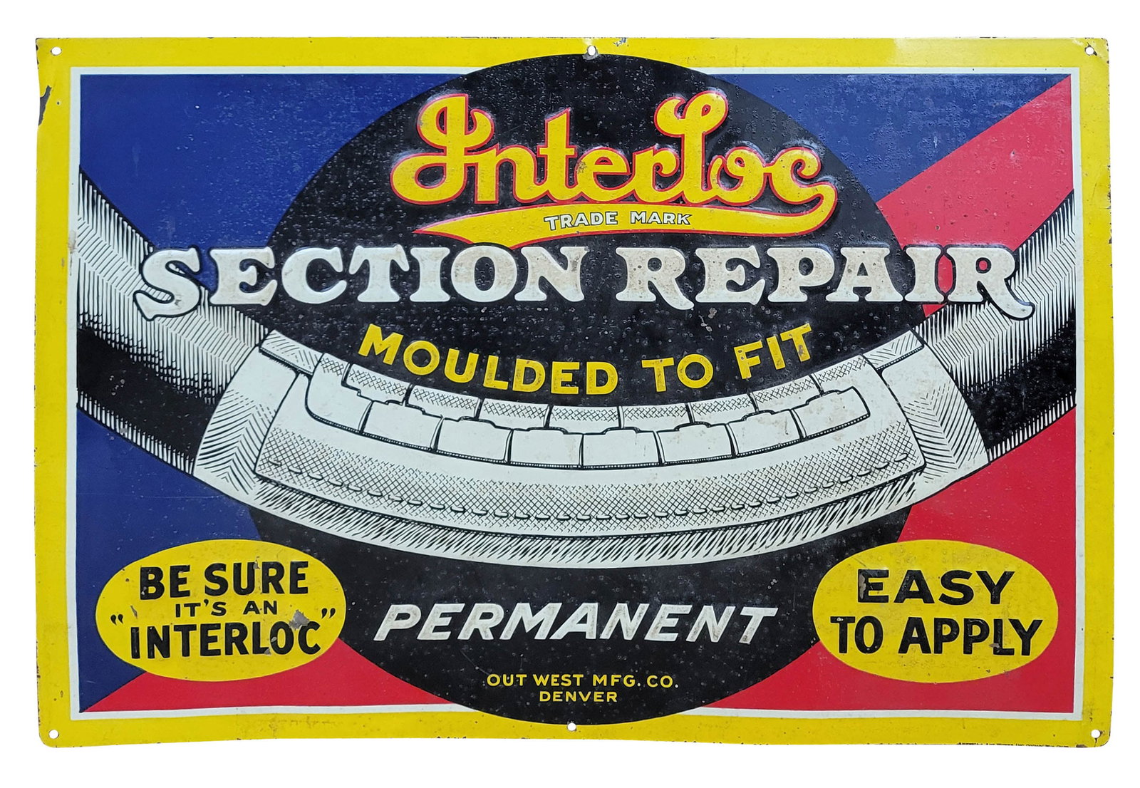 Interloc Section Repair Embossed Single Sided Tin Sign (1 of 2)