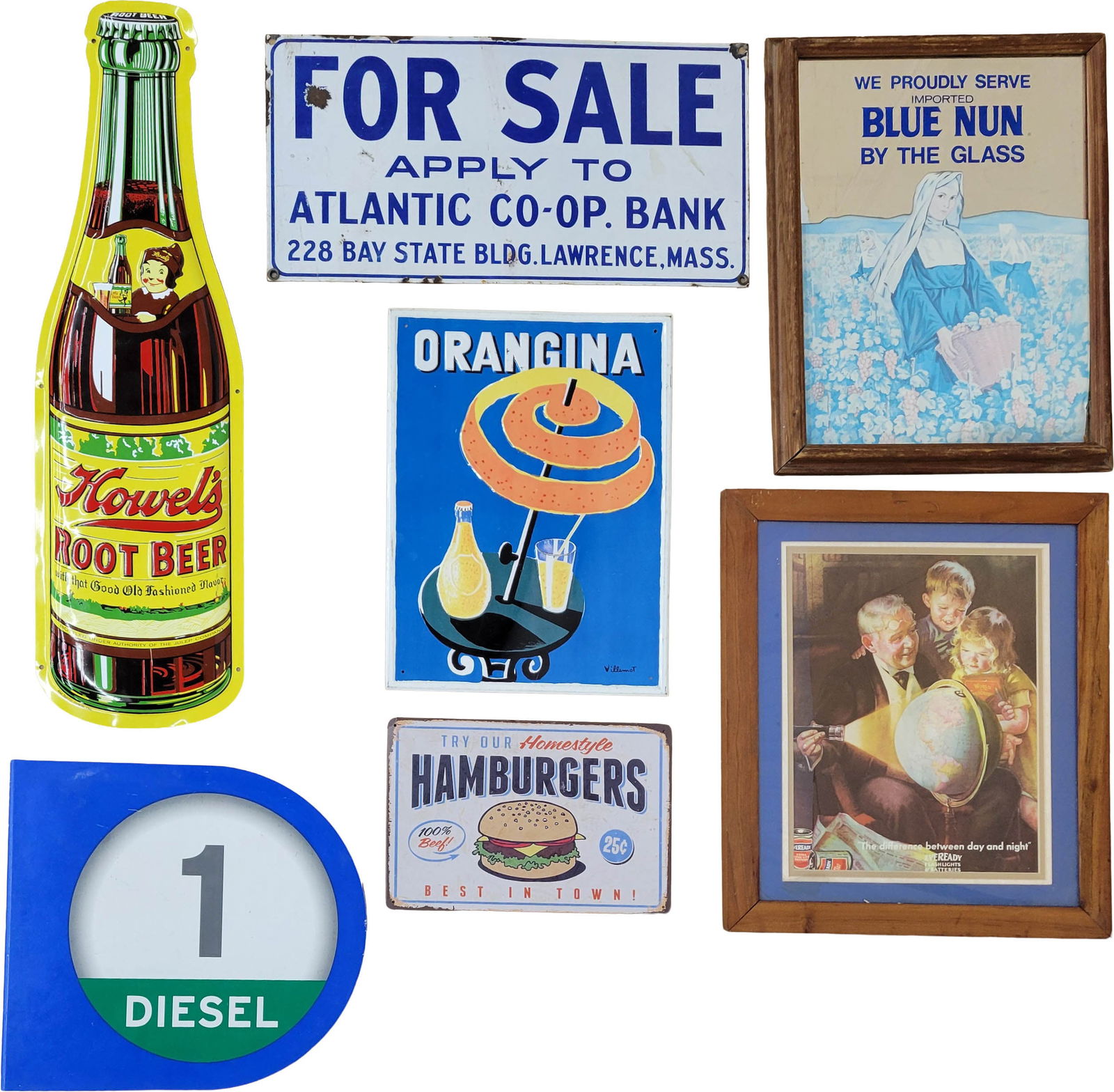 Misc. lot of advertising signs (1 of 2)