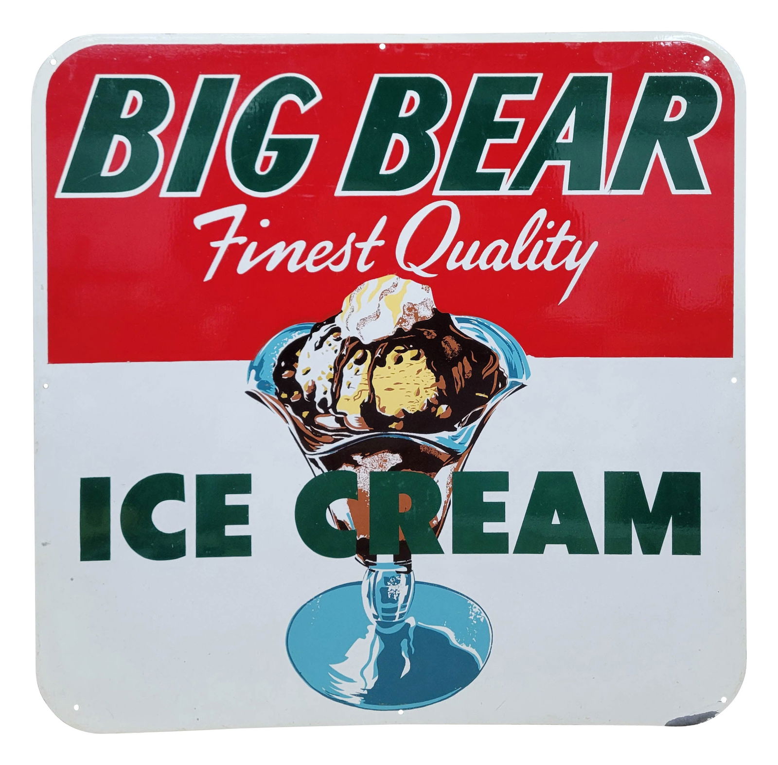 Big Bear Finest Quality Ice Cream Single Sided Tin Sign (1 of 2)