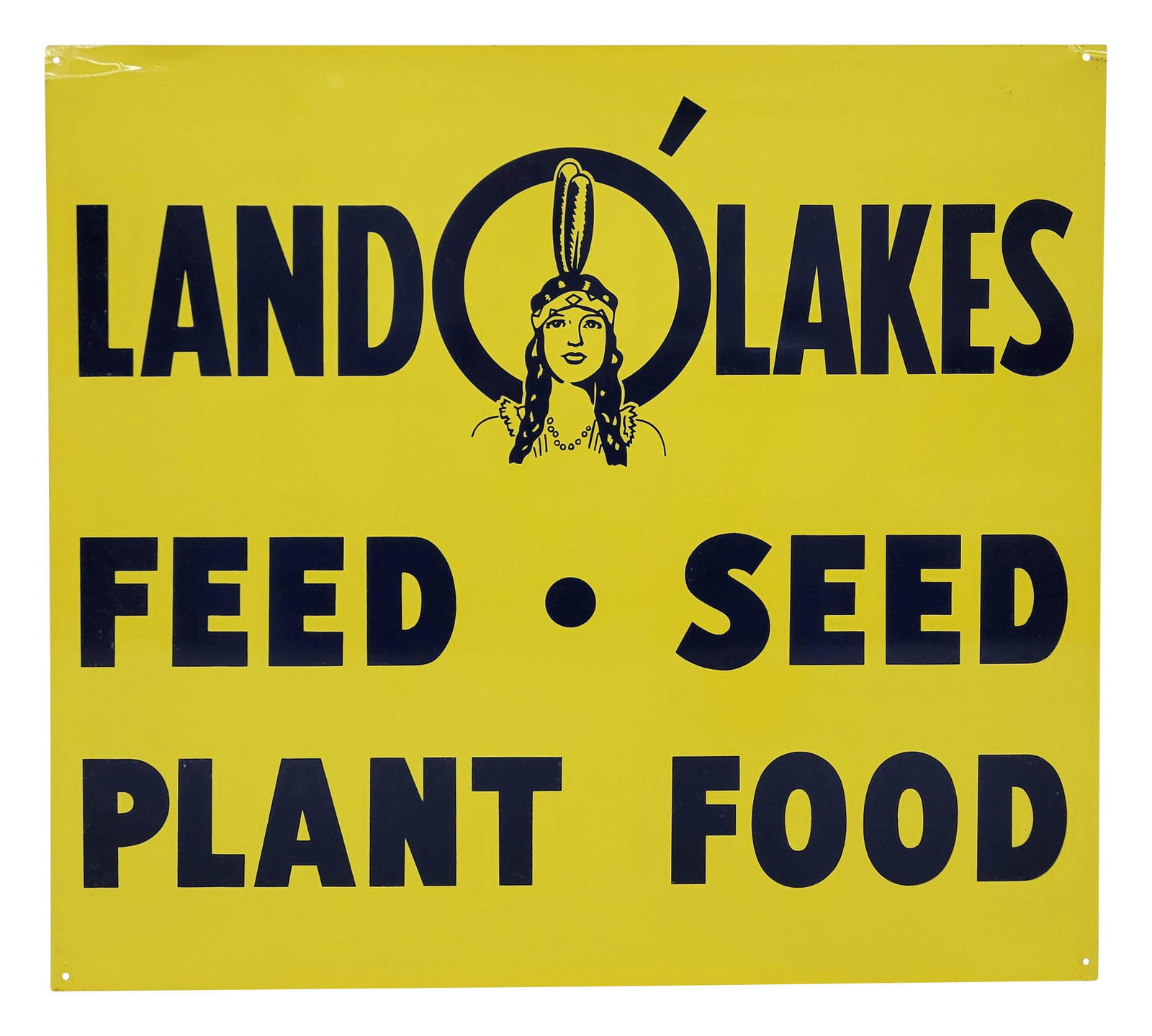 Land O' Lakes Feed Seed Plant Food Single Sided Tin Sign (1 of 2)