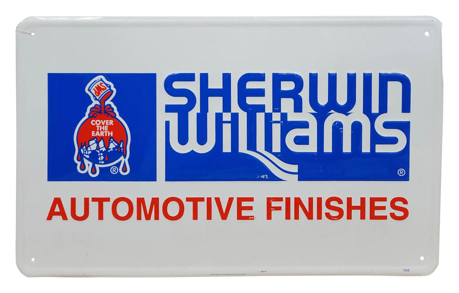 Sherwin Williams Automotive Finishes Embossed Single Sided Tin Sign (1 of 2)