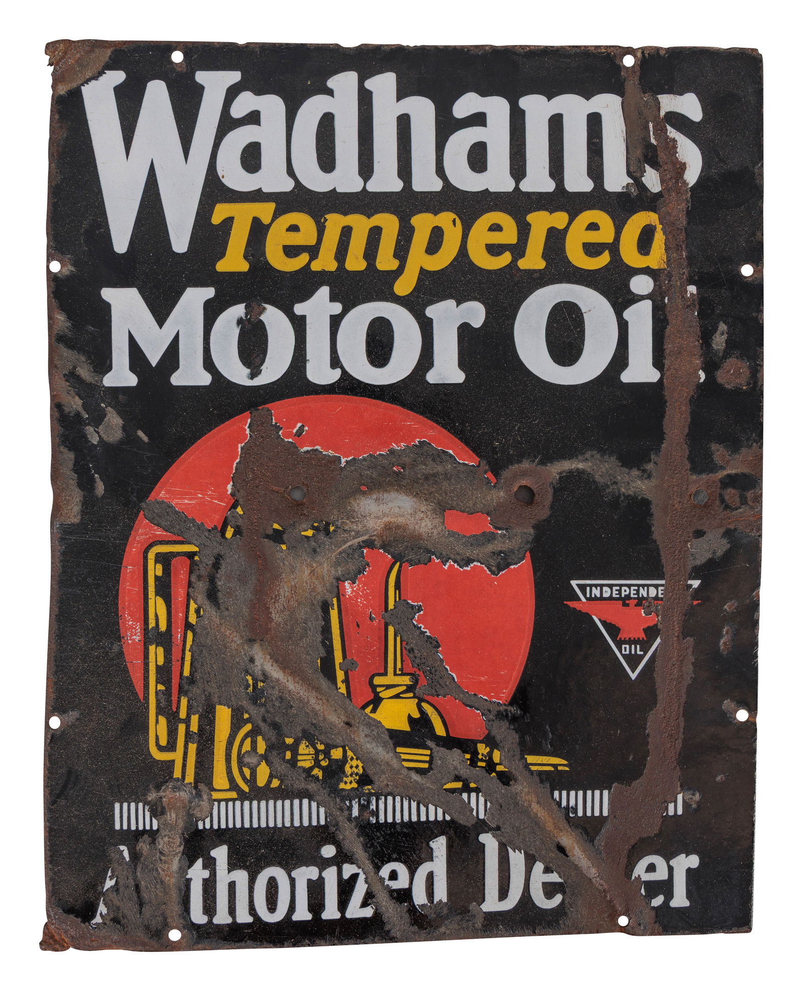 Wadhams Tempered Motor Oil Authorized Dealer SSP Sign (1 of 2)