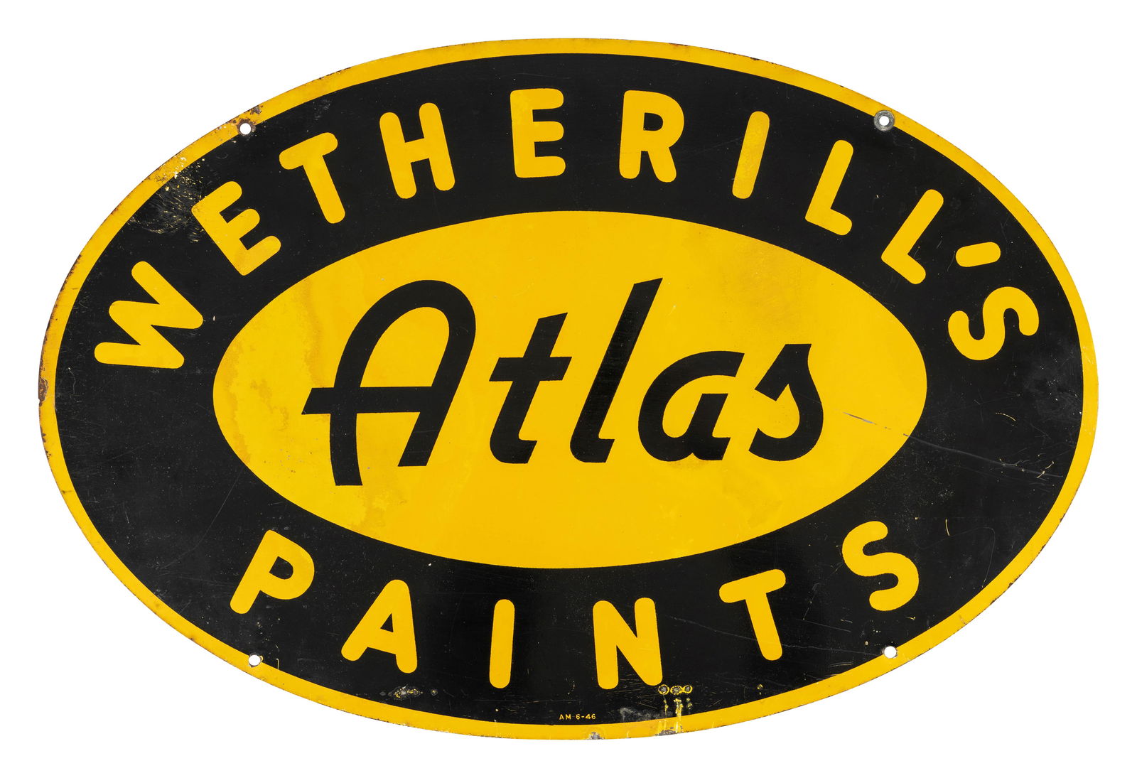 1946 Atlas Wetherill's Paints DST Sign (1 of 2)