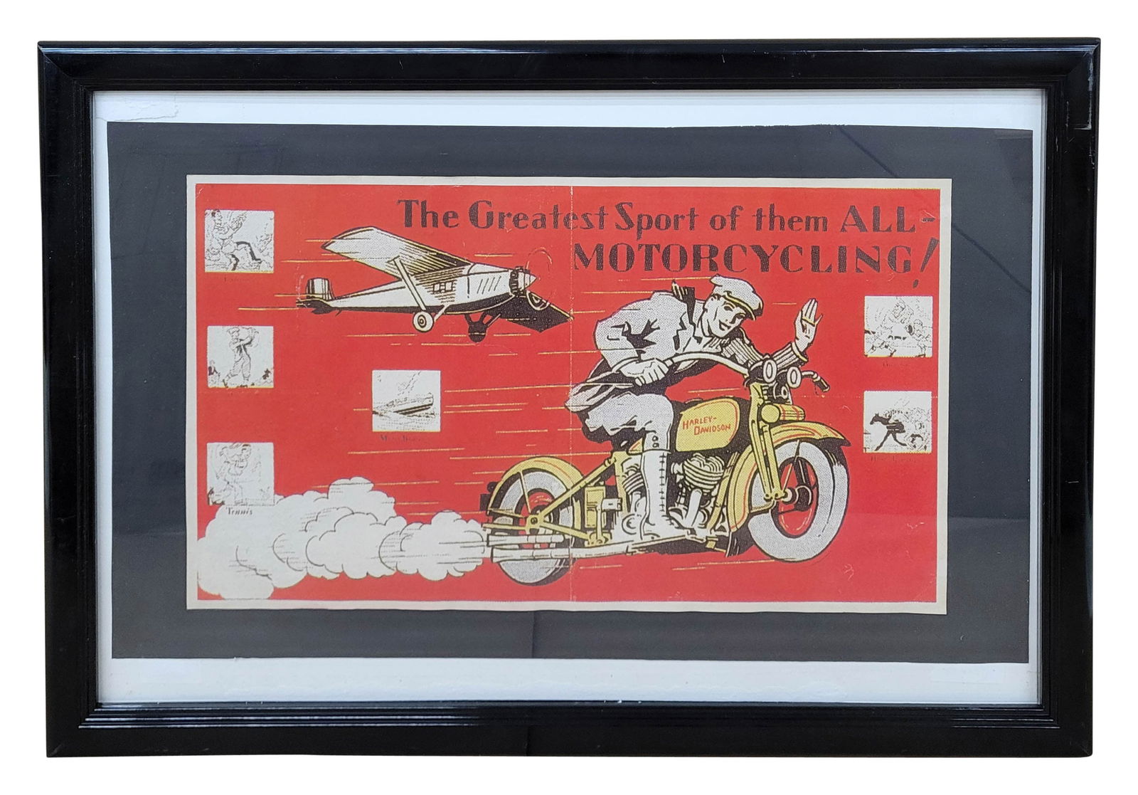 Harley Davidson The Greatest Sport Of Them All Framed Card Stock Ad (1 of 2)