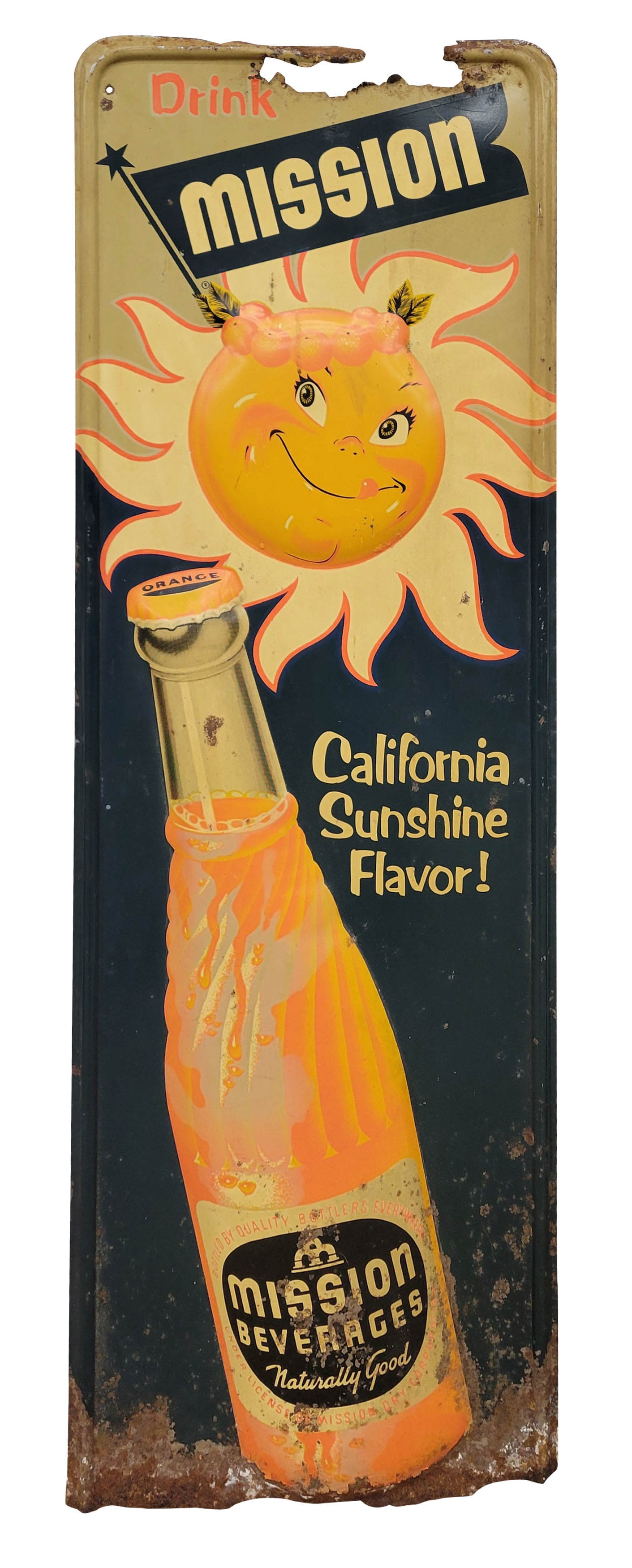 Drink Mission Orange California Sunshine Flavor Embossed 3D Sign (1 of 4)