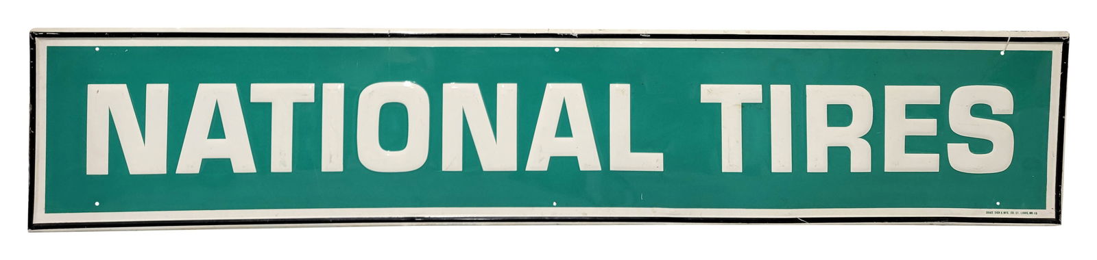 National Tire Embossed Single Sided Tin Sign (1 of 2)