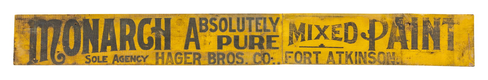 Monarch Absolute Pure Mixed Paint Wooden Sign (1 of 2)
