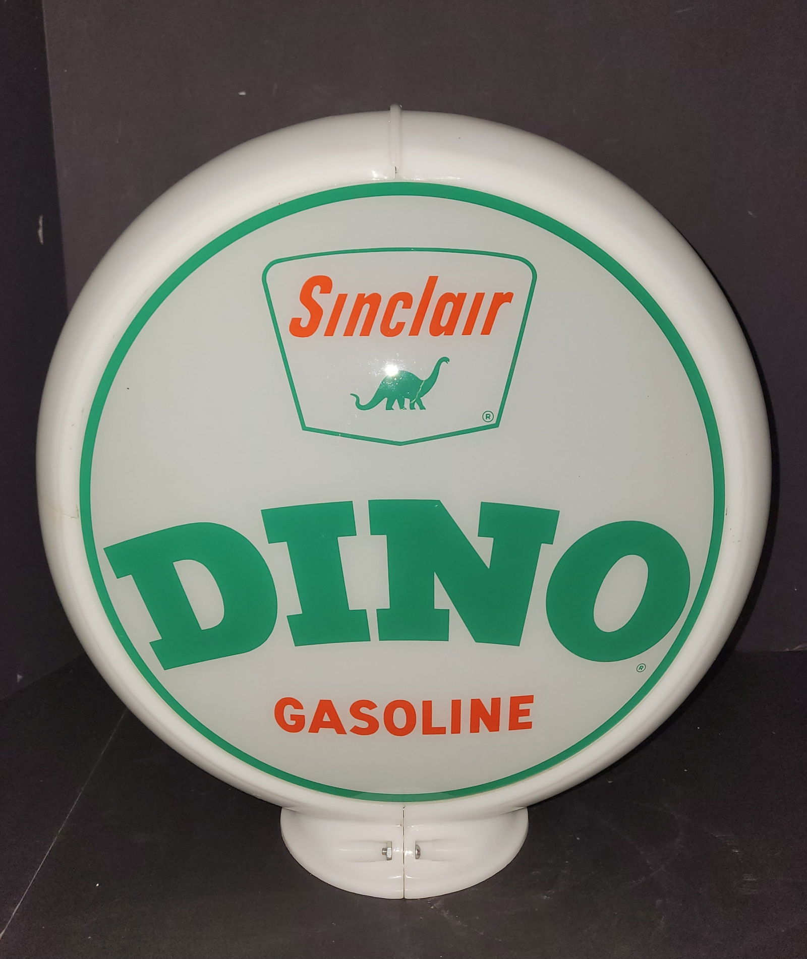 Sinclair Dino Gasoline 13.5" Complete Capco Body Gas Pump Globe (1 of 2)