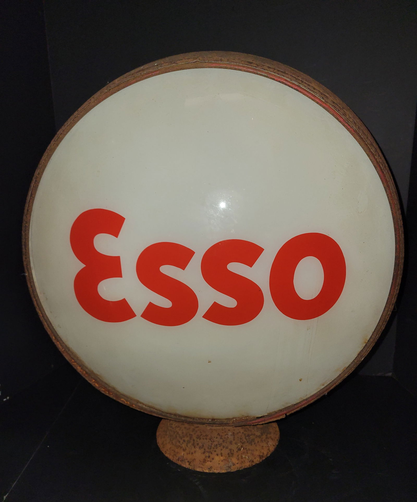 Esso Gasoline 15" Complete LP Metal Body Gas Pump Globe (1 of 3)