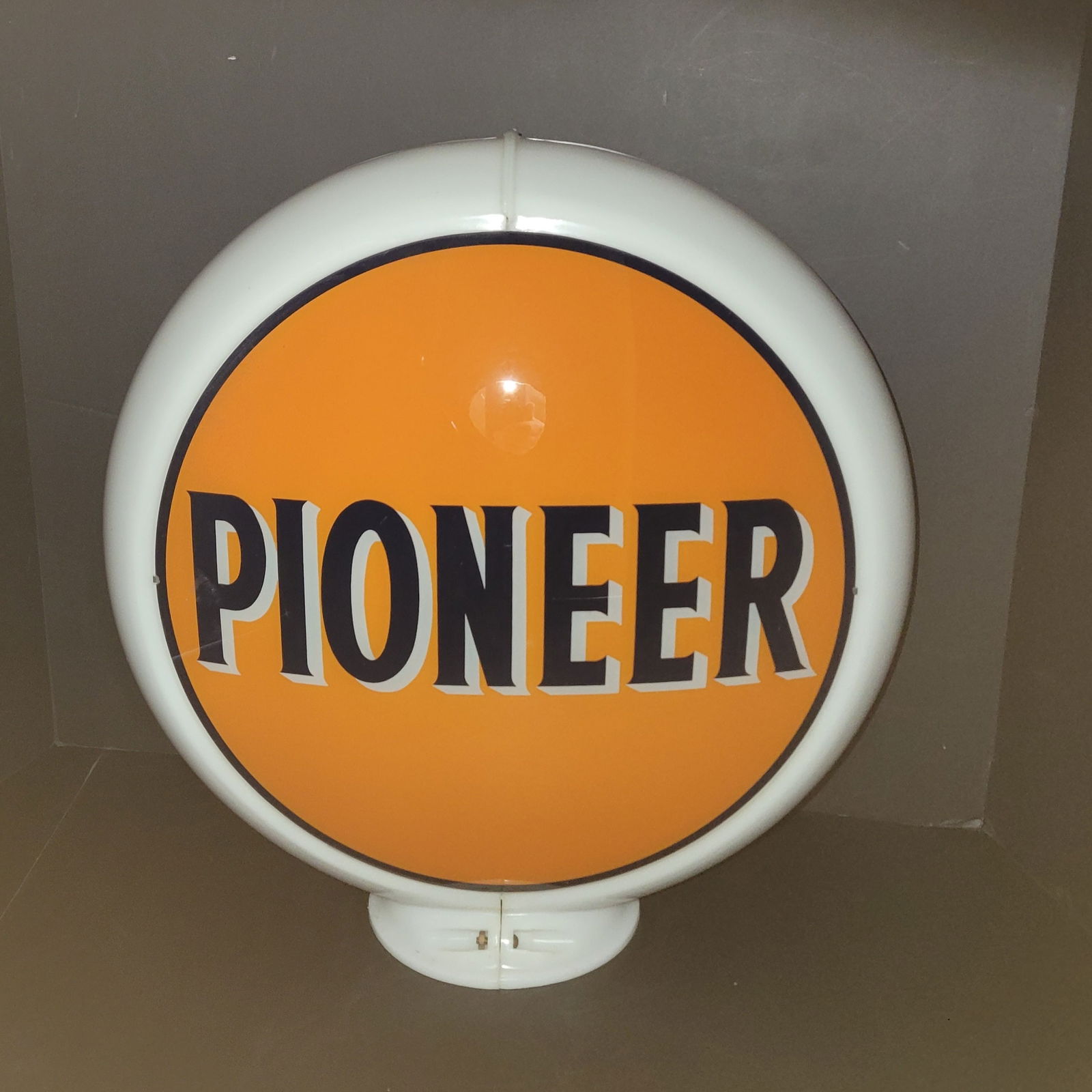 Pioneer Gasoline 13.5" Single  Gas Pump Lens w/ Original Capco Globe Body (1 of 3)