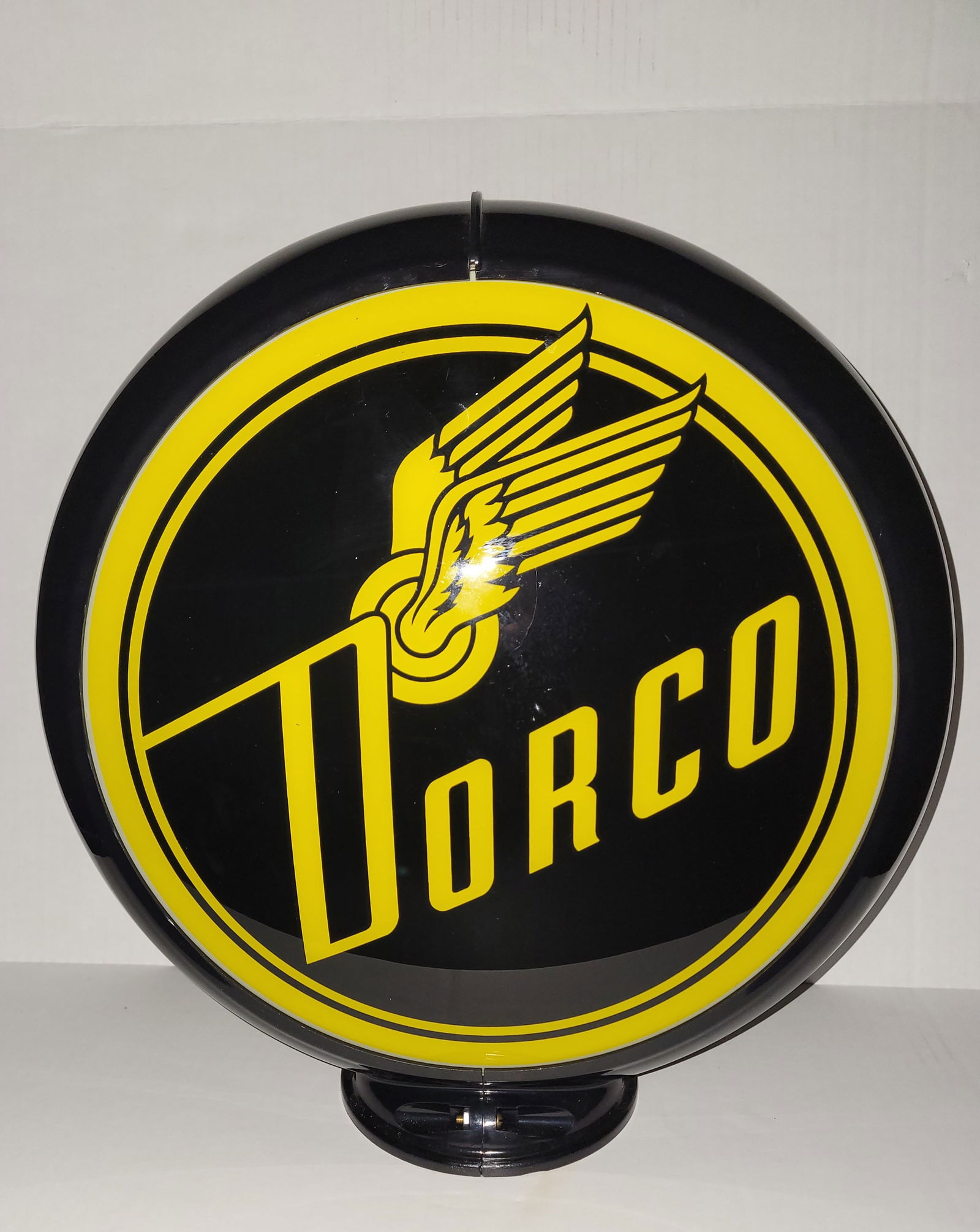 Dorco Gasoline 13.5" Single  Gas Pump Lens w/ Capco Globe Body (1 of 2)