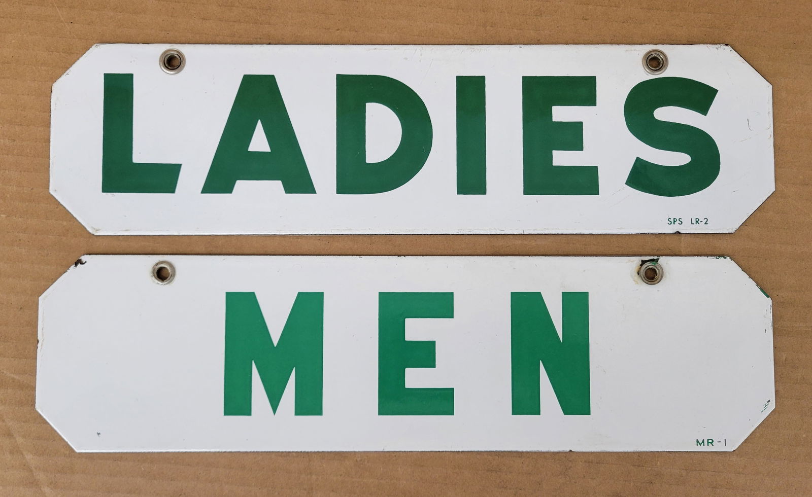 Texaco Ladies and Men Double Sided Porcelain Service Station Restroom Signs (1 of 2)