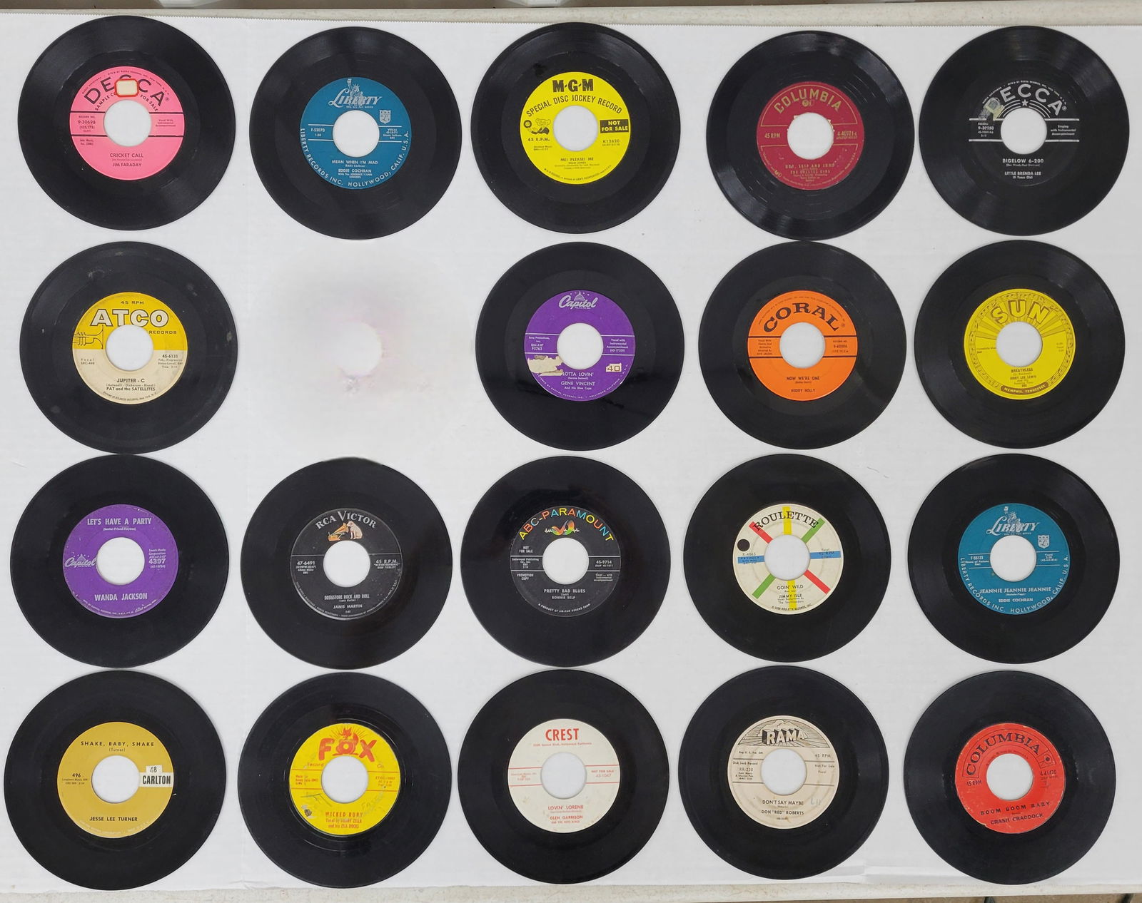 1950's-60's Rockabilly 45 rpm records (1 of 7)