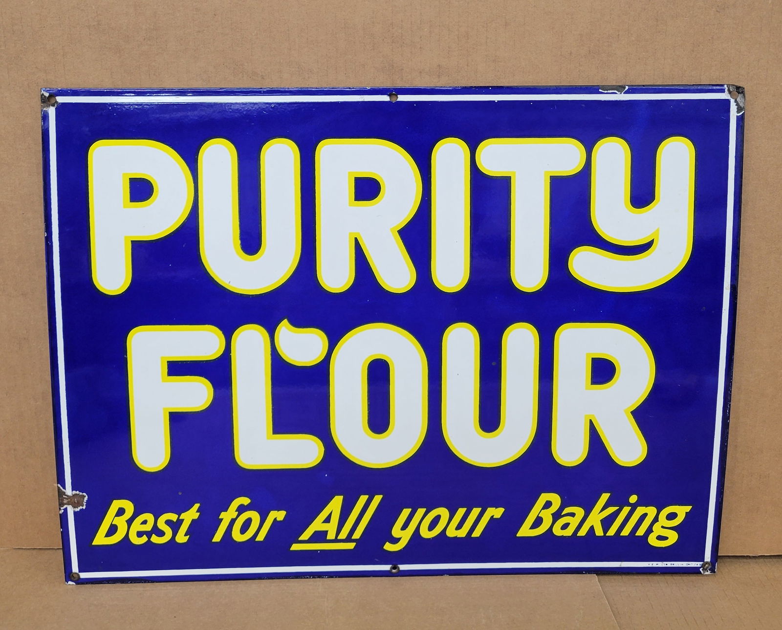 Purity Flour Best For All Your Baking Single Sided Porcelain Sign (1 of 2)