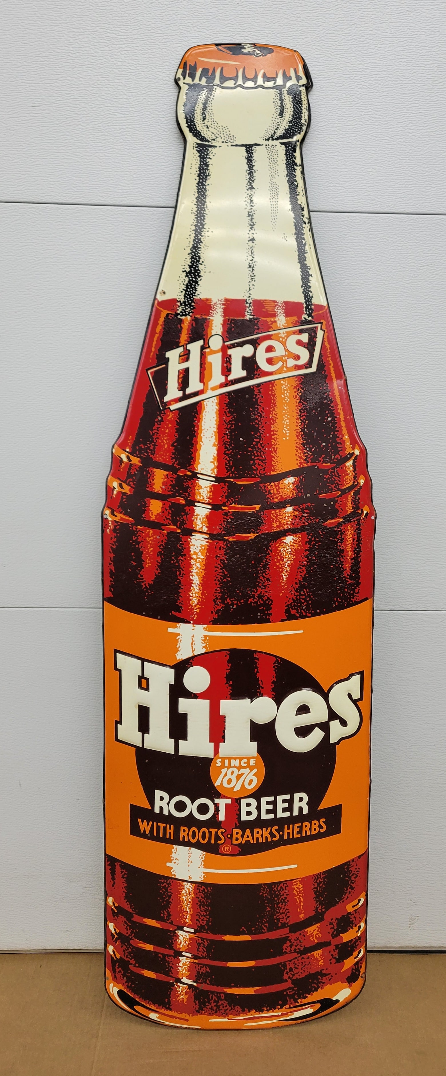 Hires Single Sided Tin Embossed Die Cut Bottle Sign (1 of 3)