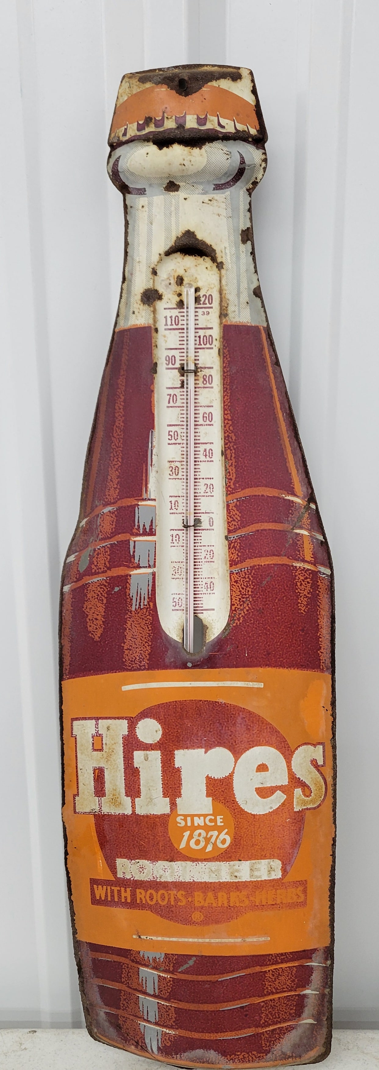 Hires Root Beer Tin Bottle Thermometer (1 of 3)