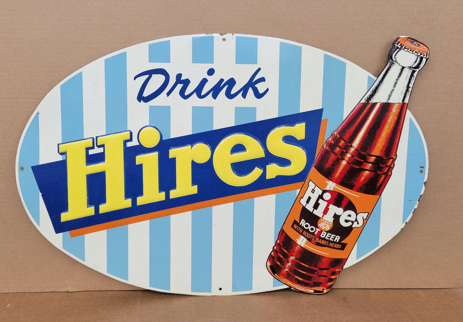 Drink Hires Embossed Die Cut Tin Sign (1 of 2)