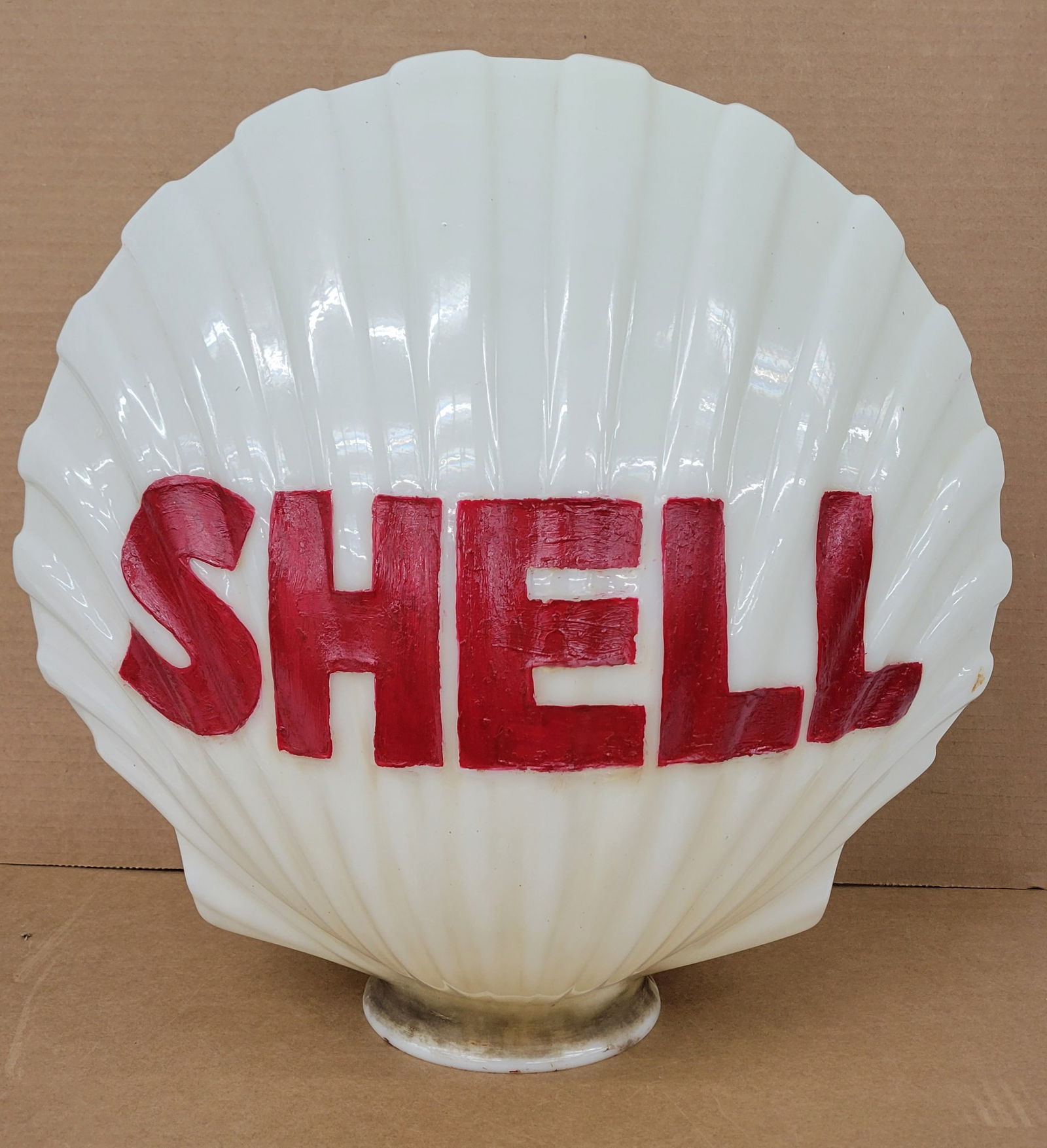 Shell Gasoline OPC Milk Glass Globe (1 of 2)