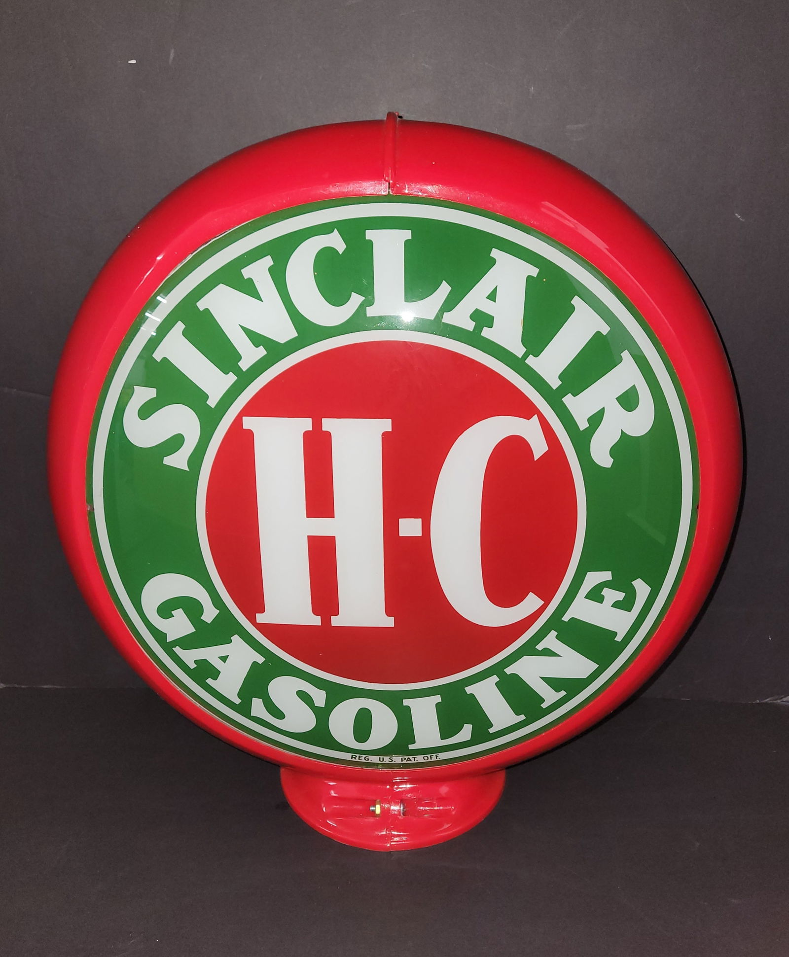 Sinclair H-C Gasoline 13.5" Complete Capco Body Gas Pump Globe (1 of 2)