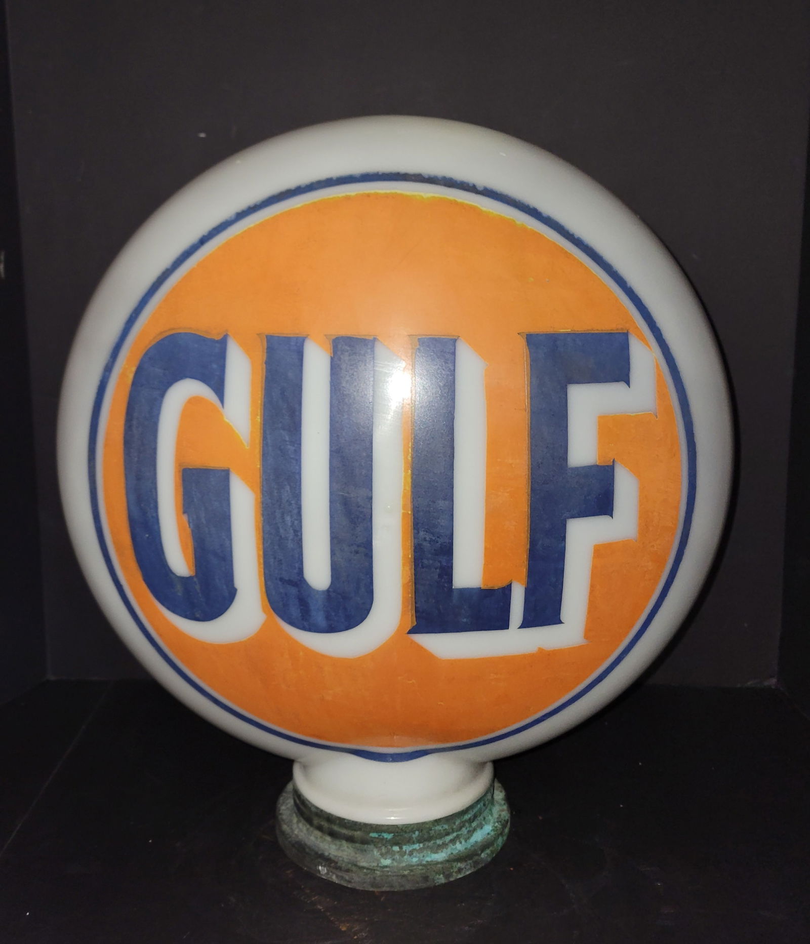 Gulf Gasoline OPC Milk Glass Gas Pump Globe (1 of 3)