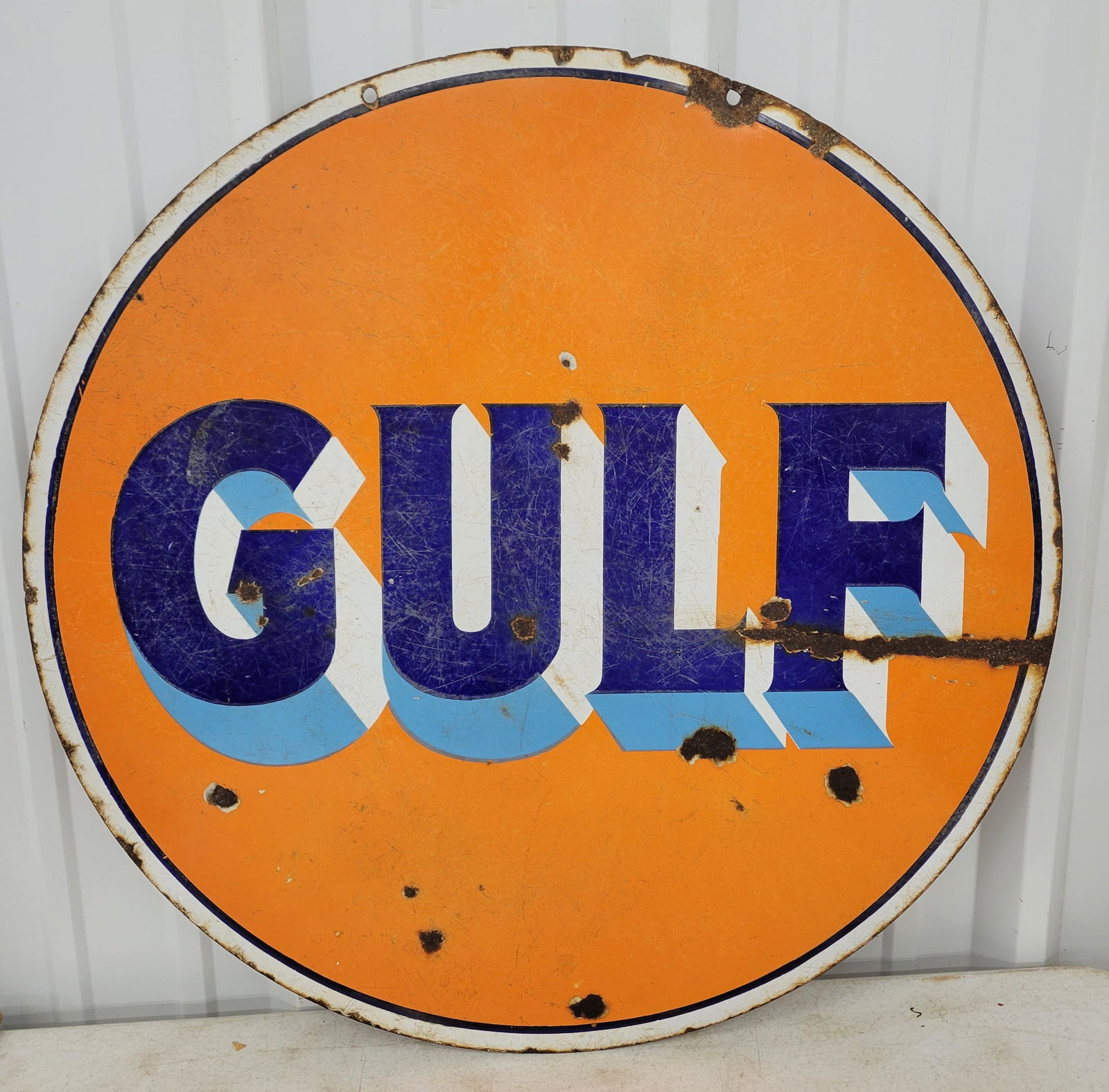 Gulf Double Sided Porcelain Sign (1 of 2)