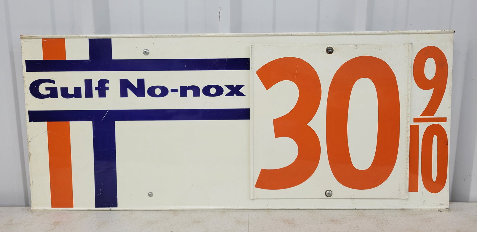 Gulf No-nox Double Sided Service Station Pricer Sign (1 of 2)