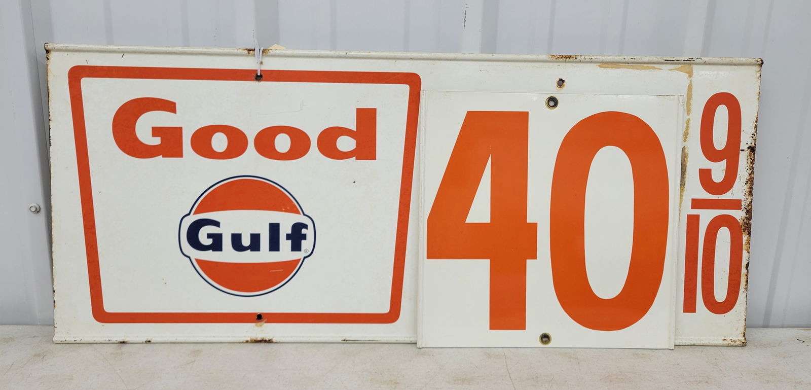 Good Gulf Double Sided Service Station Pricer Sign (1 of 2)