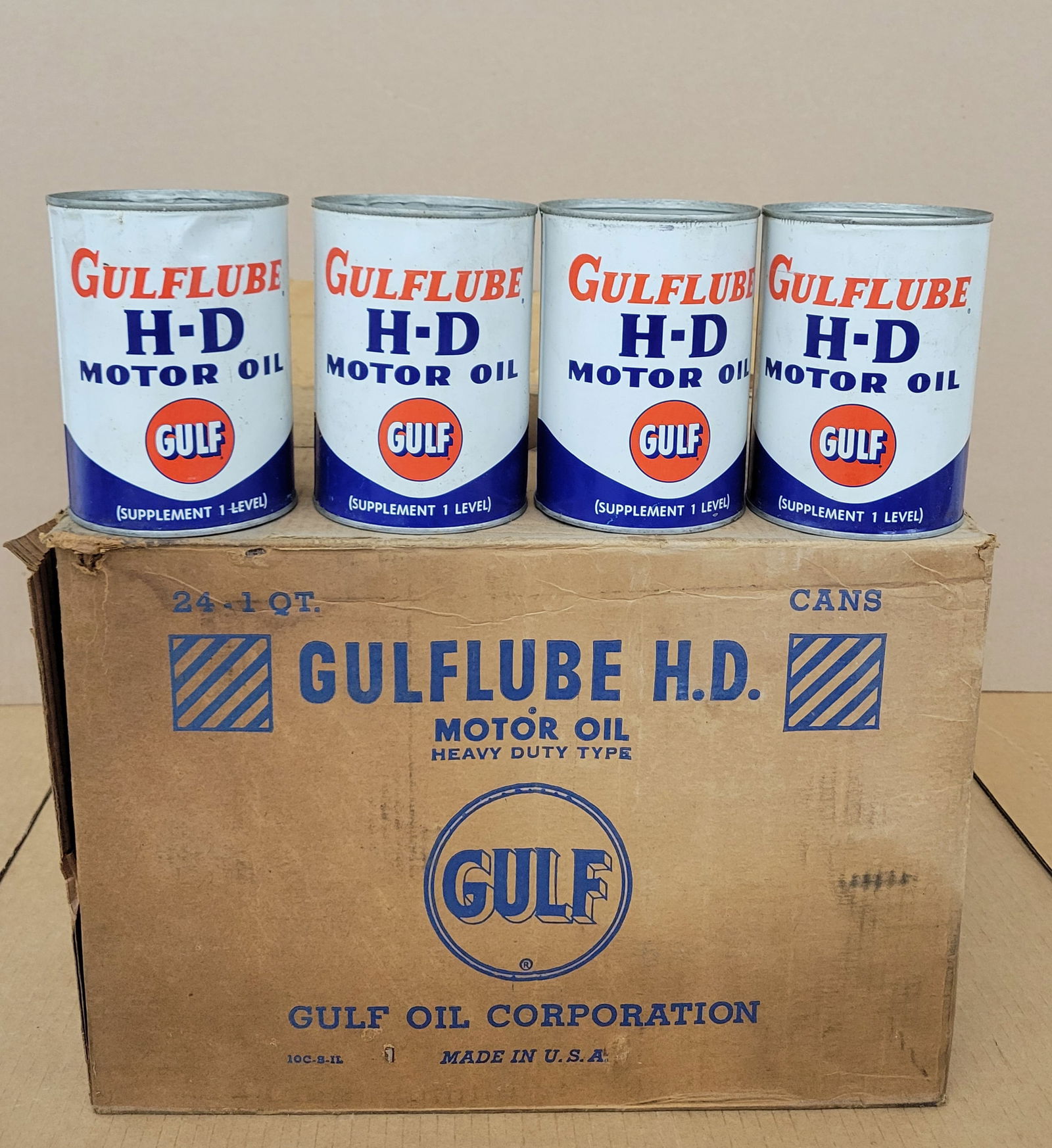 Gulflube Motor Oil Cans (1 of 3)