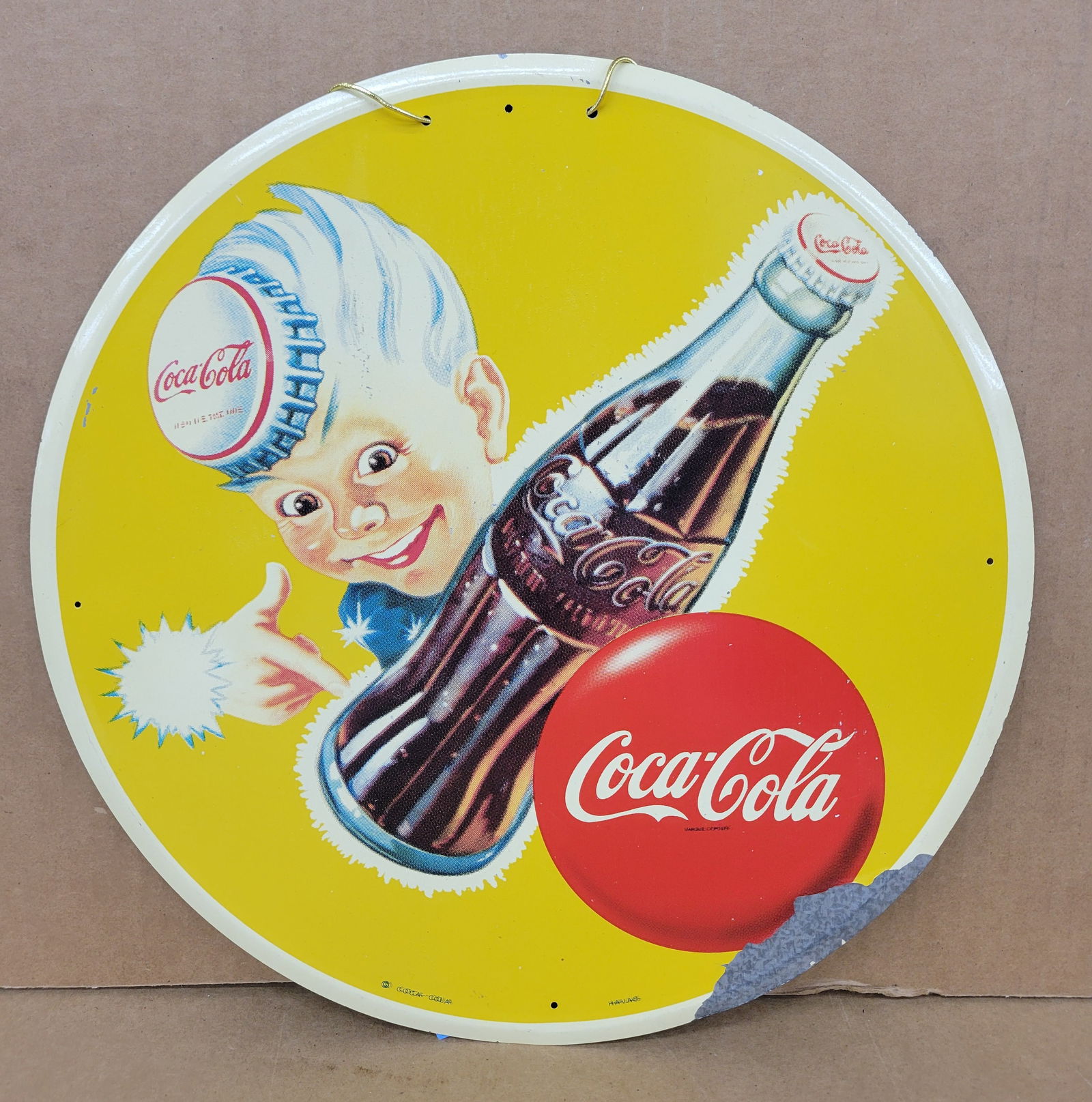 Coca Cola Sprite Boy Single Sided Tin Sign (1 of 2)