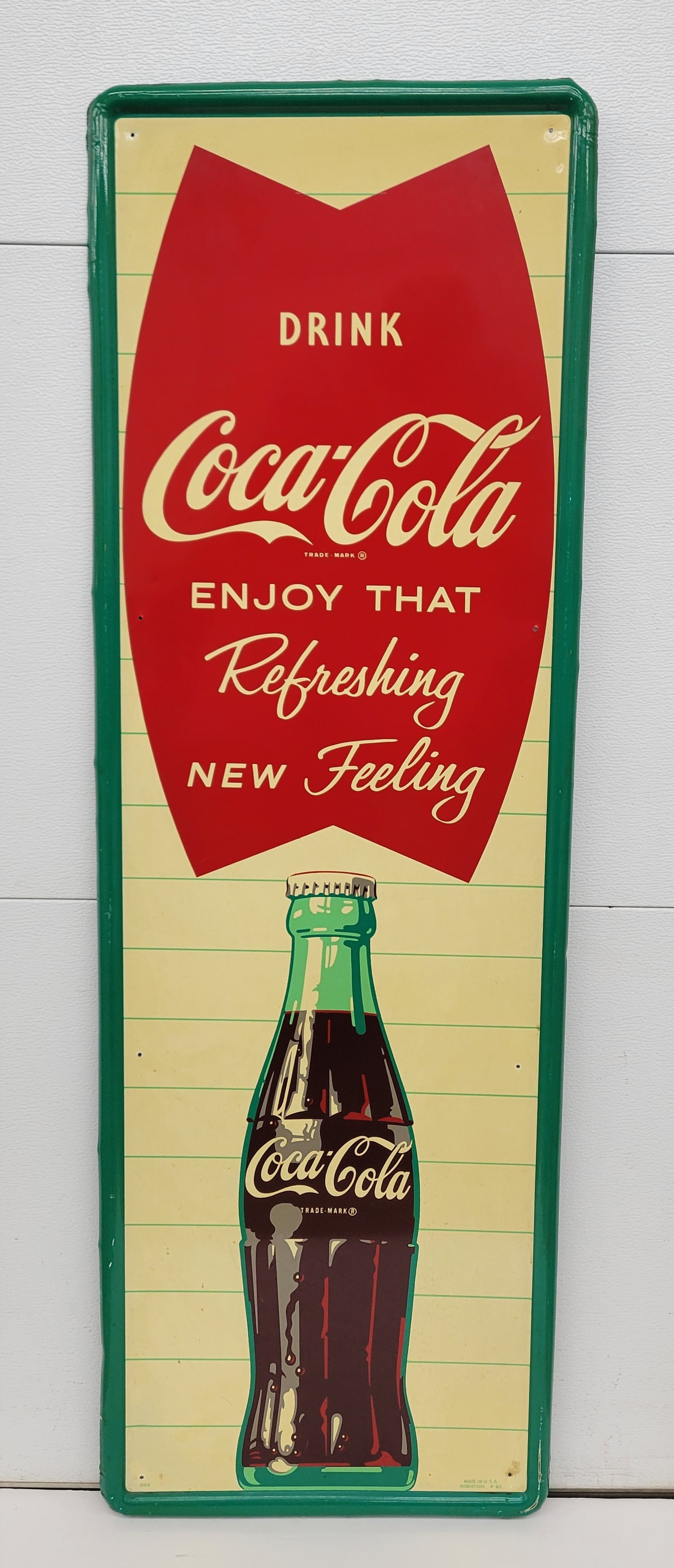 Drink Coca Cola Enjoy That Refreshing New Feeling Tin Sign (1 of 2)