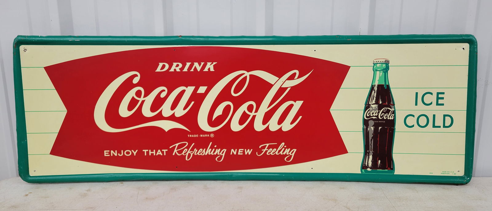 Drink Coca Cola Ice Cold Single Sided Tin Sign (1 of 2)