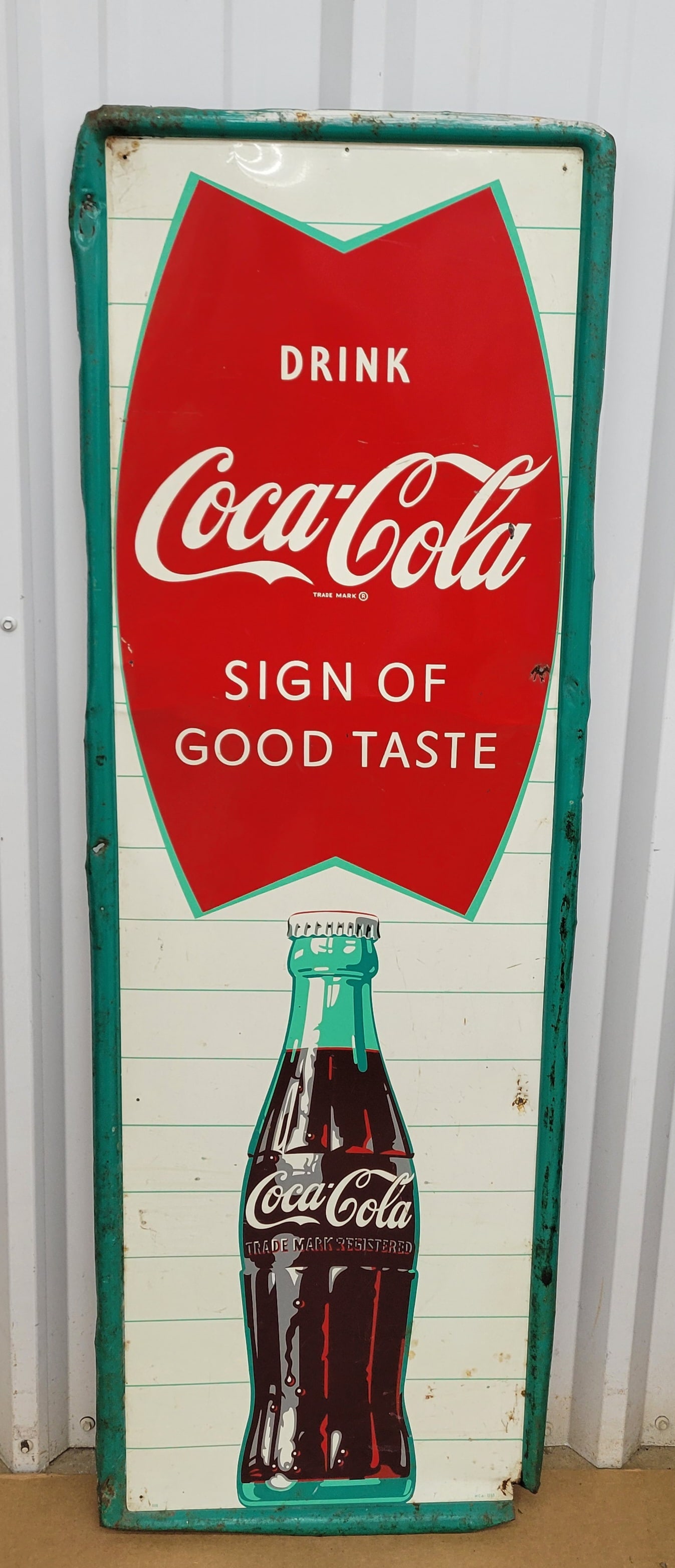 Drink Coca Cola Sign Of Good Taste Single Sided Tin Sign (1 of 3)