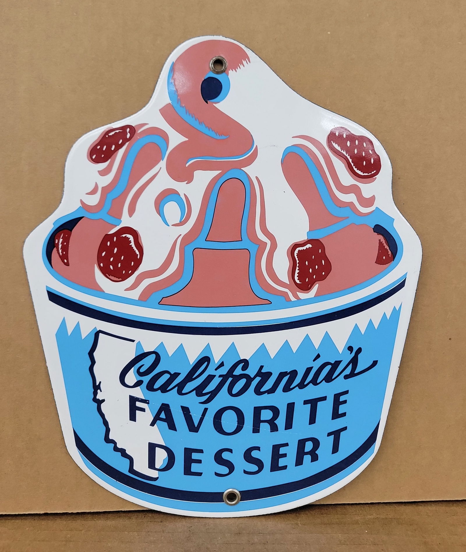 Foster's Freeze California's Favorite Dessert Single Side Porcelain Sign (1 of 2)