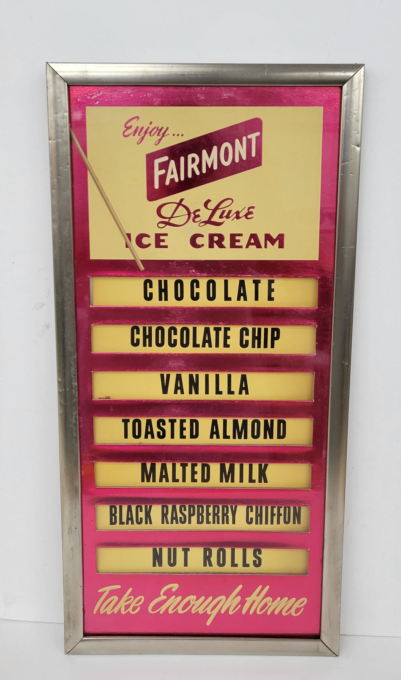 Enjoy Fairmont DeLuxe Ice Cream Menu Board (1 of 2)