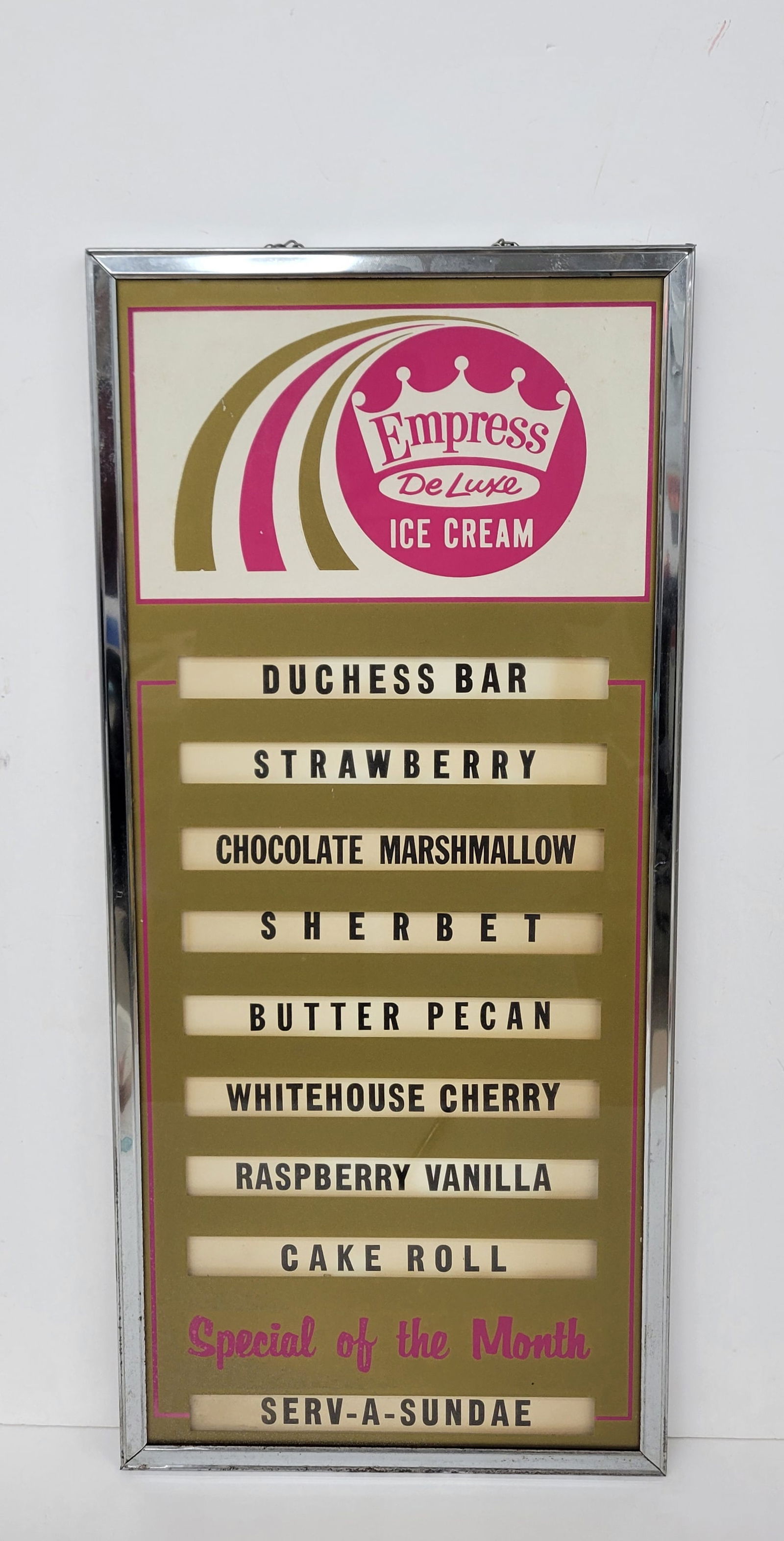 Empress DeLuxe Ice Cream Glass Menu Board (1 of 2)