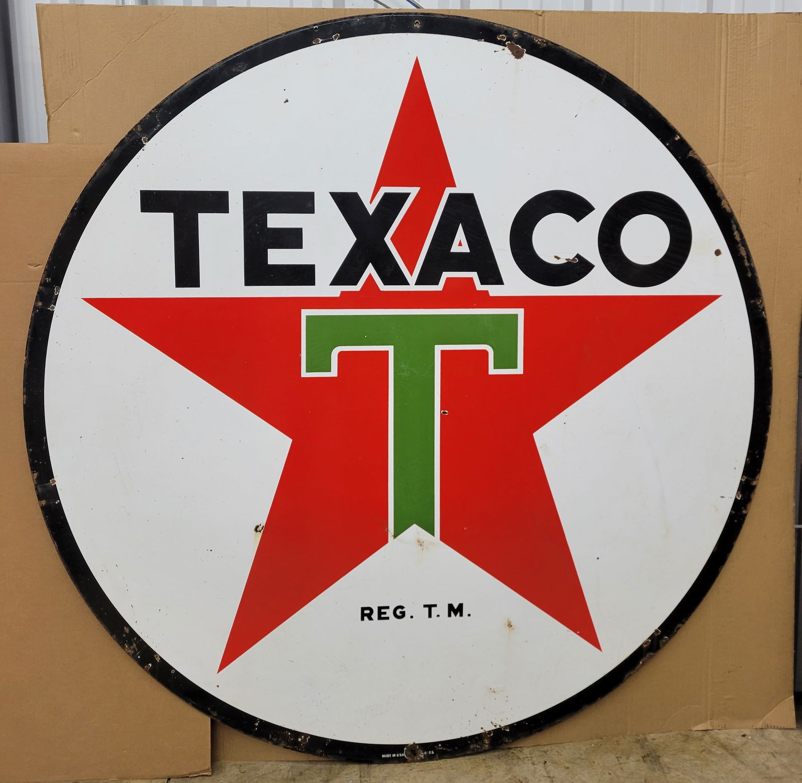 6Ft Texaco Dealer Double Sided Porcelain Sign (1 of 2)
