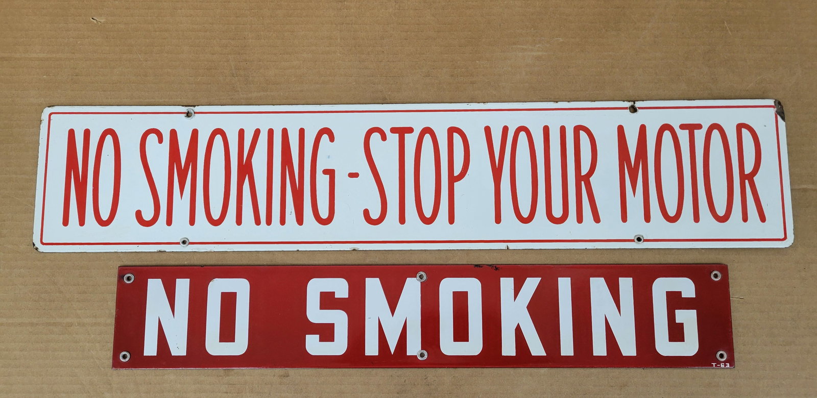 No Smoking Single Side Porcelain Signs (1 of 2)