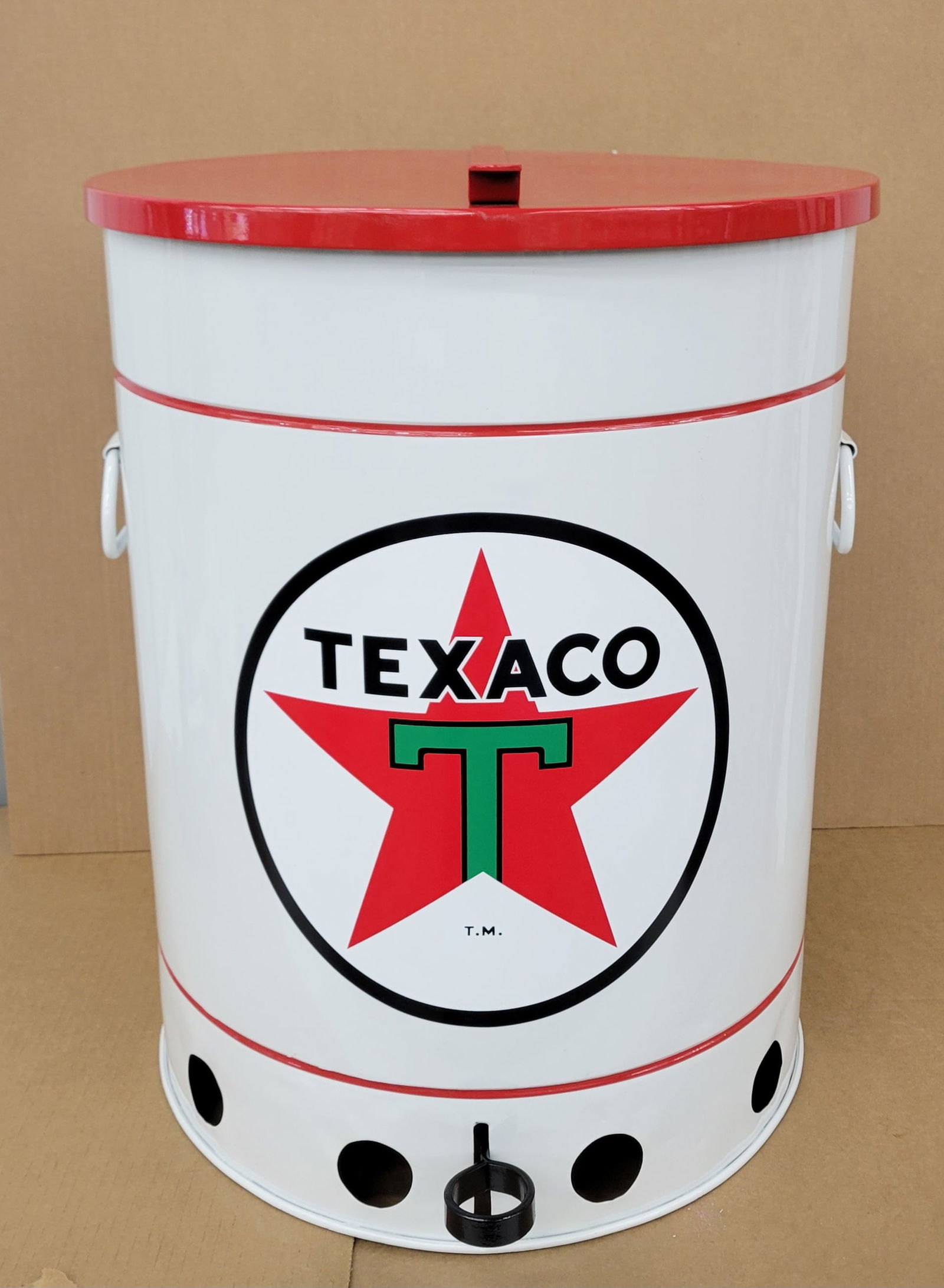 Large Restored Texaco Service Station Rag Can (1 of 2)