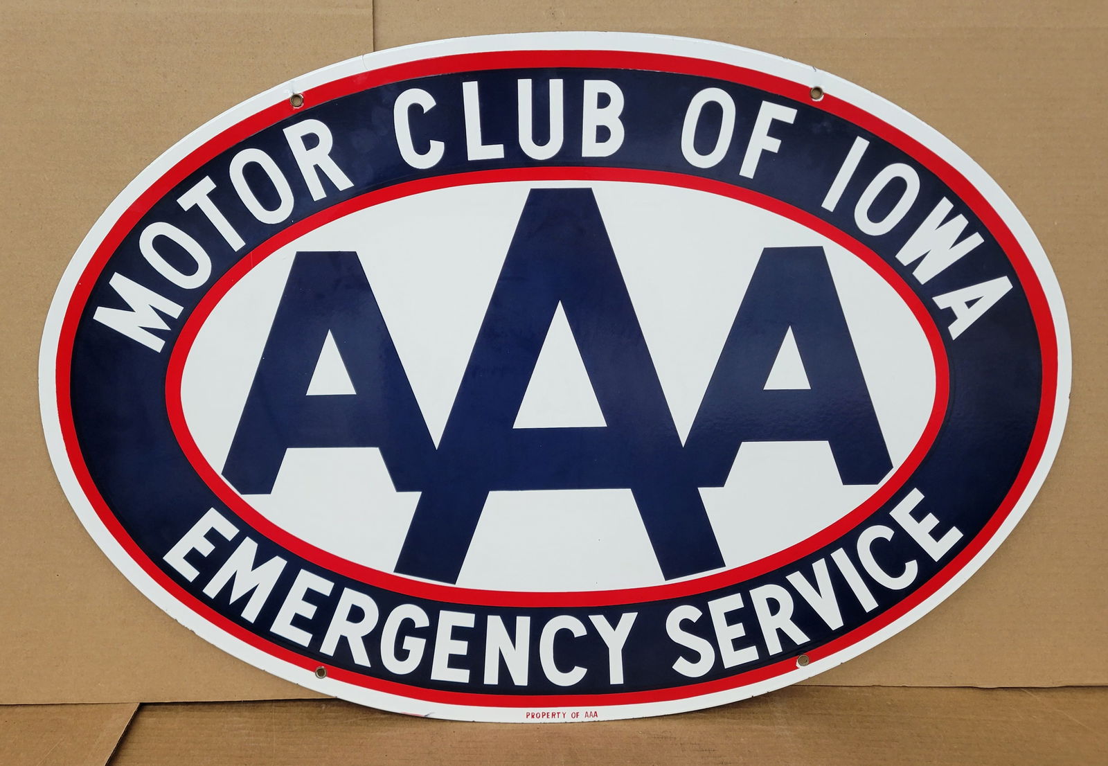 AAA Motor Club of Iowa Emergency Service DSP Sign (1 of 2)