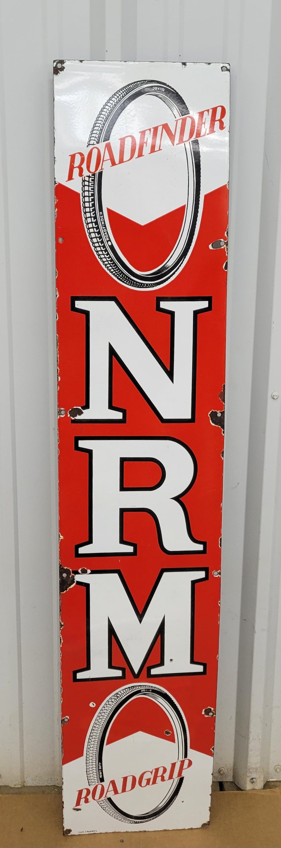 NRM Roadfinder Roadgrip Single Sided Porcelain Sign (1 of 2)