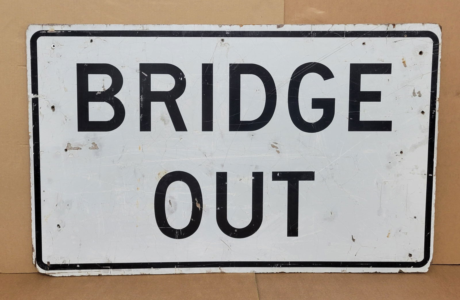 Bridge Out Single Sided Road Sign (1 of 2)