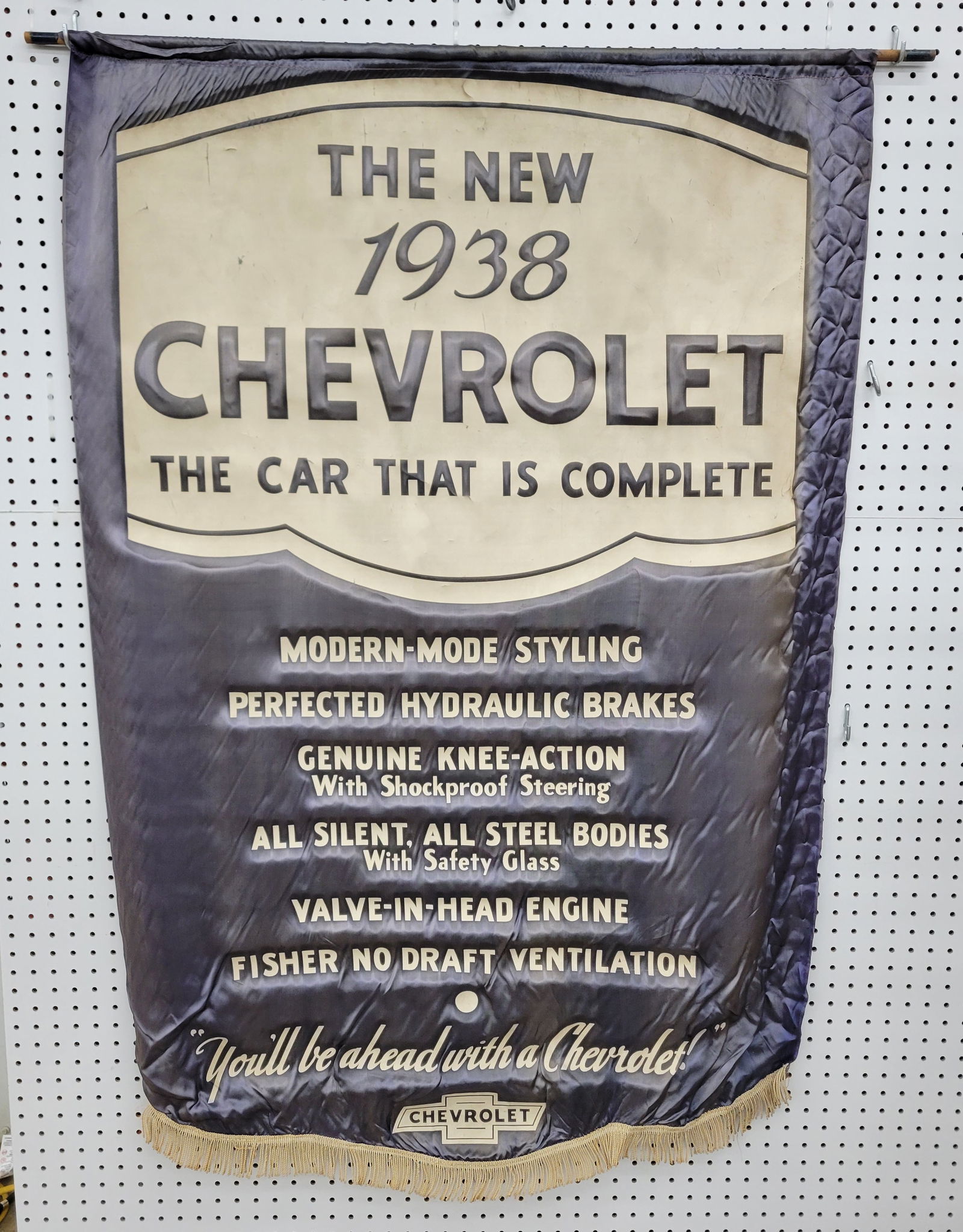 1938 Chevrolet Cloth Advertising Banner (1 of 2)