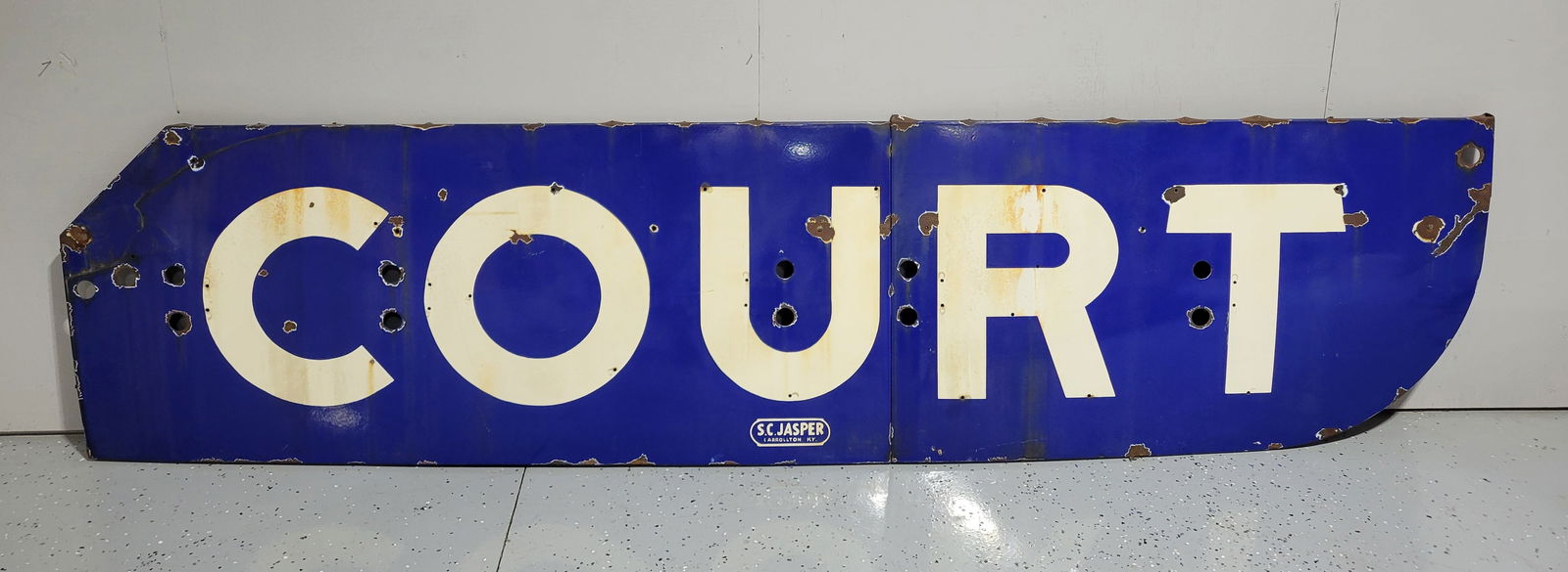 Court Single Sided Porcelain Neon Sign Skin (1 of 3)