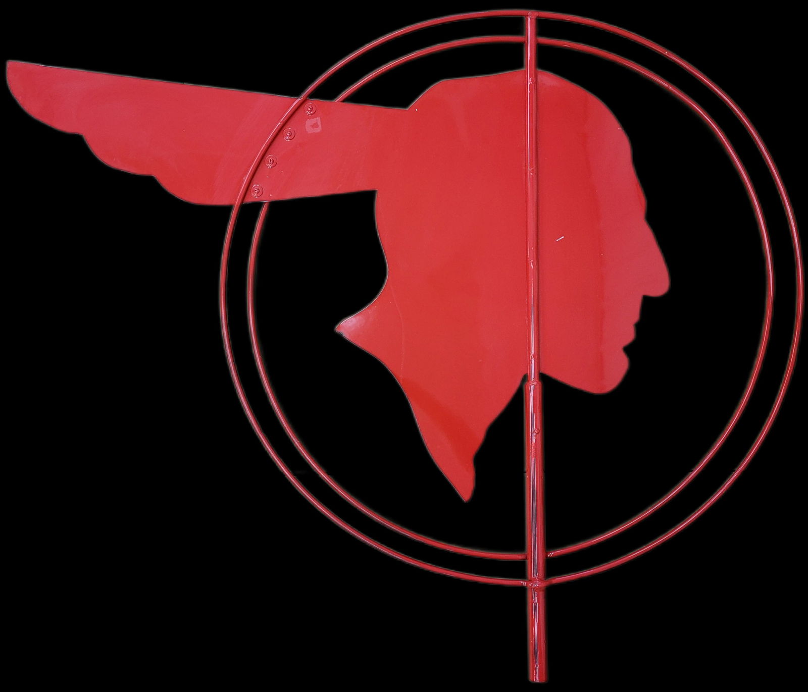 Pontiac Indian Head Full Feather Weathervane AGE UNKNOWN (1 of 2)