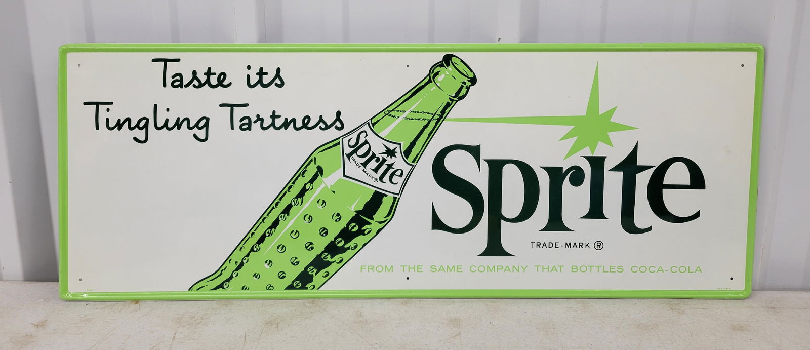 Sprite Taste Its Tingling Tartness Single Sided Tin Sign NOS (1 of 2)