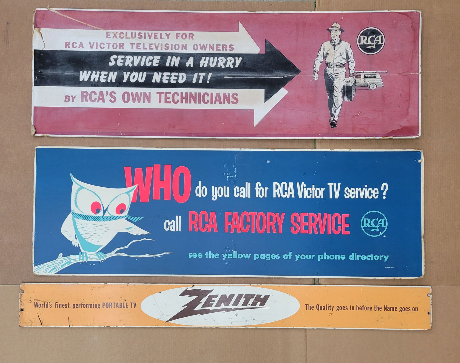 RCA and Zenith Advertising Signs (1 of 2)