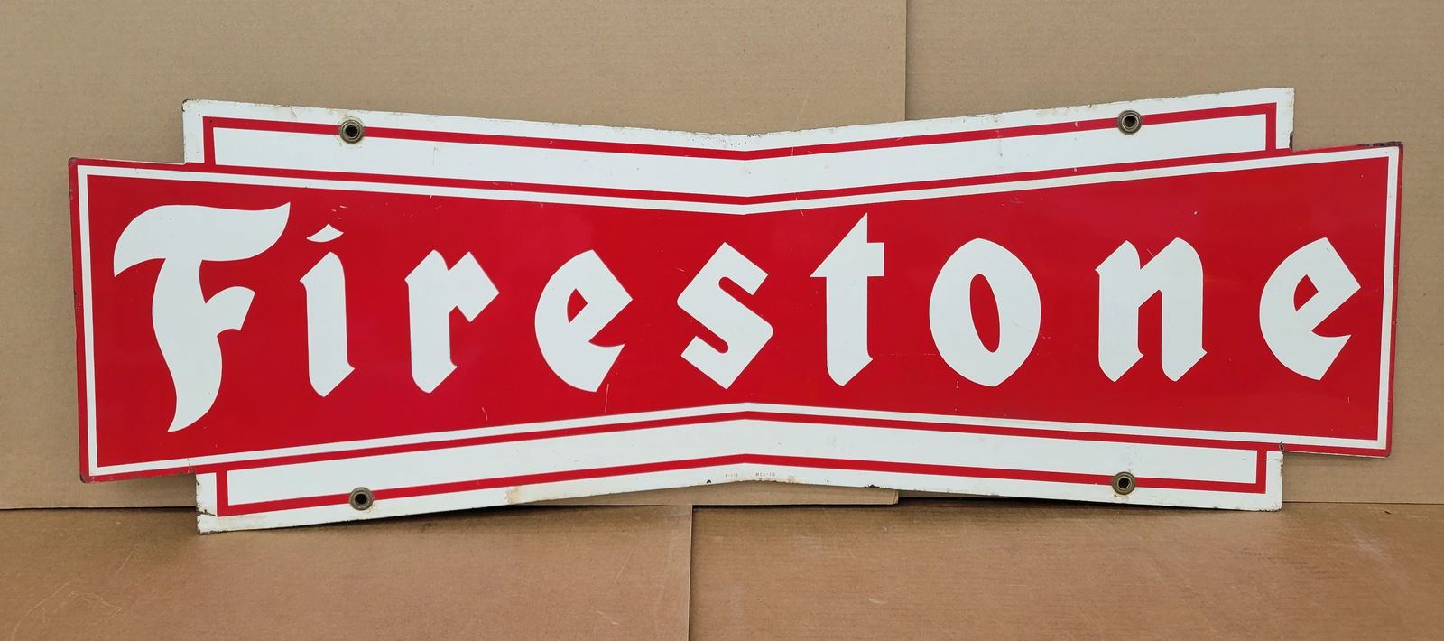 Firestone Single Sided Tin Bowtie Sign (1 of 2)